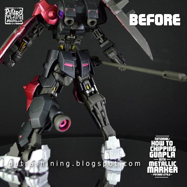 Tutorial: How to Chipping Gunpla with Metallic Marker Putaro Style [TUTORIAL 003]