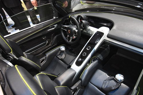 Interior of Porsche Spyder