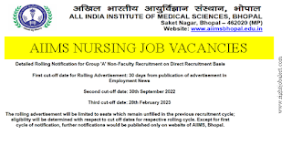 AIIMS GNM B.Sc Nursing Job Vacancies- 2022
