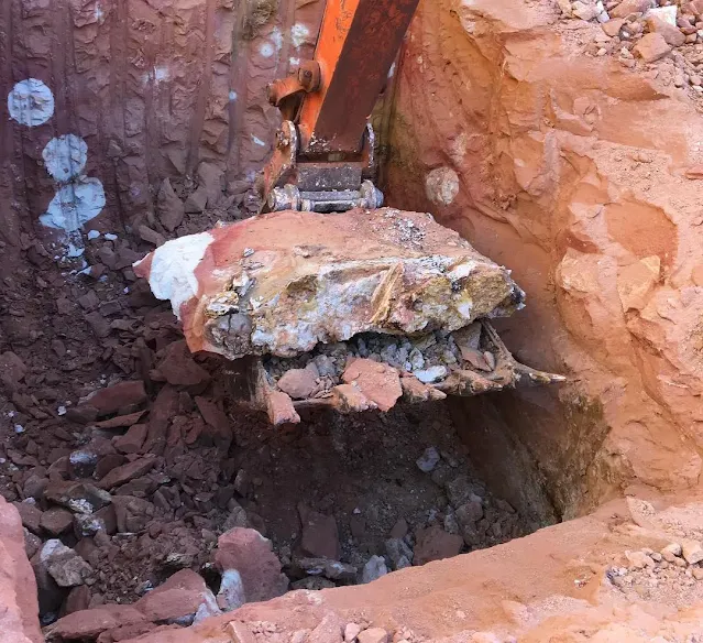Boulder opal mining at the Comet Mine in Koroit, Queensland