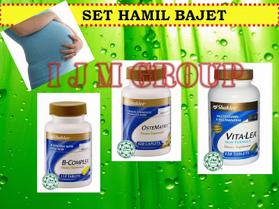 SET HAMIL , VITA LEA , B COMPLEX , ALFAFA , OSTEMATRIX , ESP , SHAKLEE KLANG , SHAKLEE ANDALAS