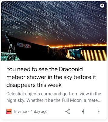 news item on meteors