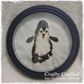 Footpring Penguin 12 Handprint Footprint Fingerprint Christmas Craft Gift Ideas | directorjewels.com