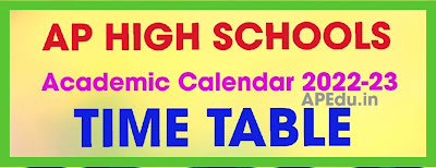 AP High Schools Academic Calendar 2022-23 TIME TABLE DOWNLOAD