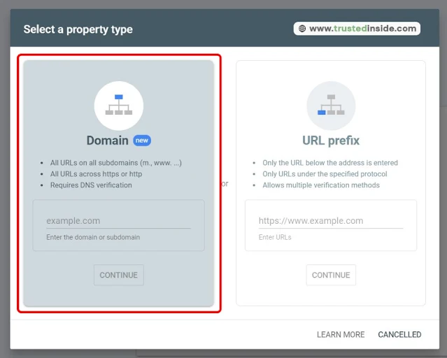 Property types that can't Disavow Links