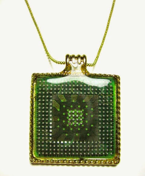 "Computer Chip Necklace"