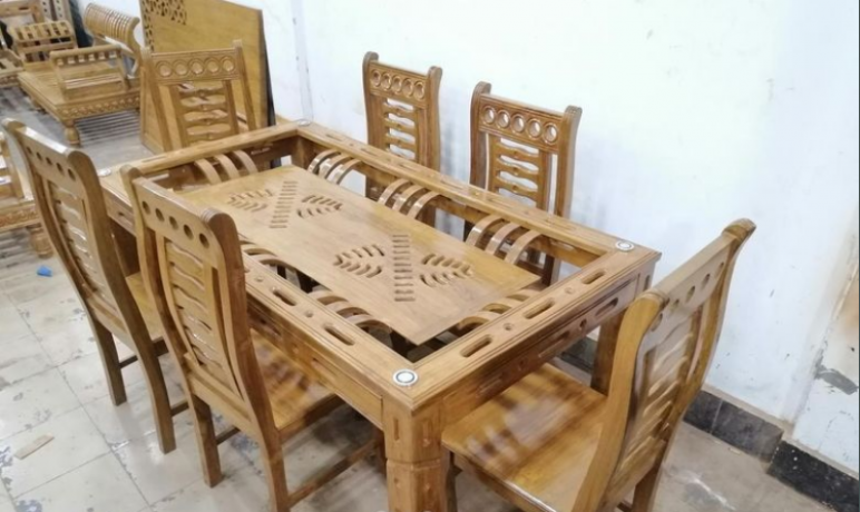 Teak Wood Dining Table Design - Dining Table Design Pictures 2023 New Dining Table Design by Hatil - Table Design Pictures - NeotericiT.com