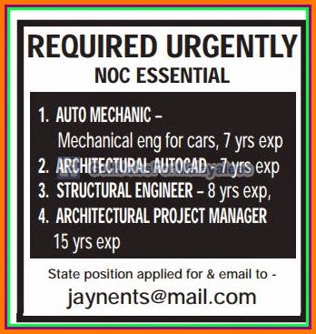NOC Essential Required Urgently Jobs for Qatar