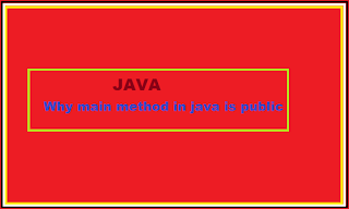 Why main method in java is public