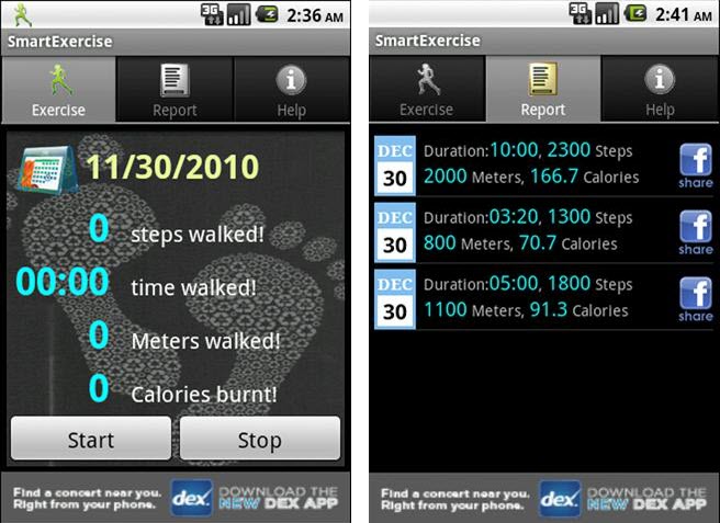 SmartExercise for Android is an app that helps you to keep track of ...