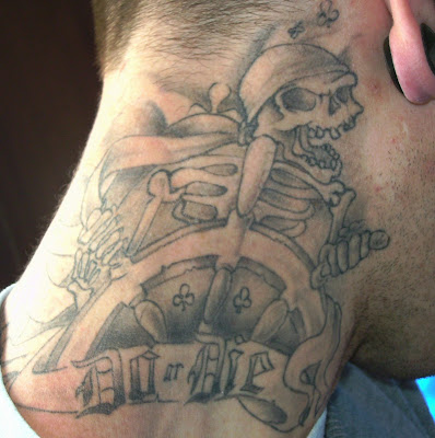 Label: neck pirate tattoo design