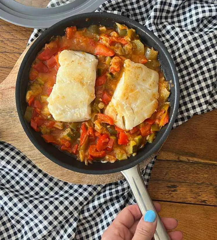 Bacalao con samfaina