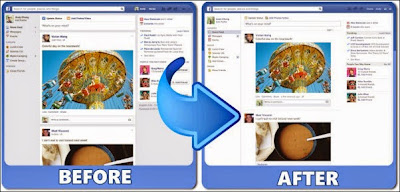 تغيير شكل التحديث الجديد لفيسبوك 2014