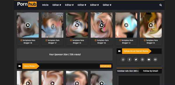 Porn Hub - Blogger Template Free Download for Blogspot Website