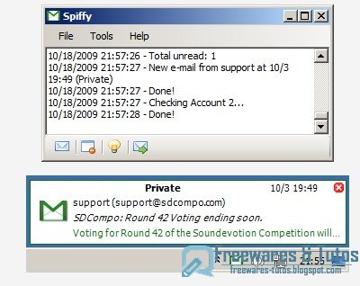 Spiffy : un notificateur de mails pour Gmail