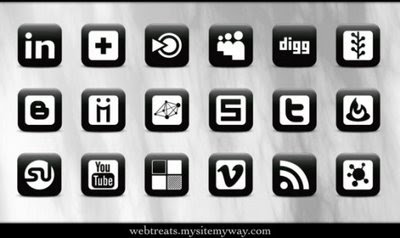 Matte Black Social Media Icons