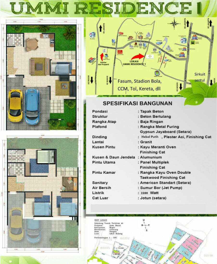 Rumah 2 Lantai Dekat Stadion Pakansari Cibinong Bogor Properti