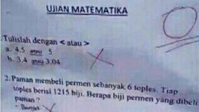 20 Jawaban Ujian Lucu Anak SD Yang Membuat Tertawa Ngakak