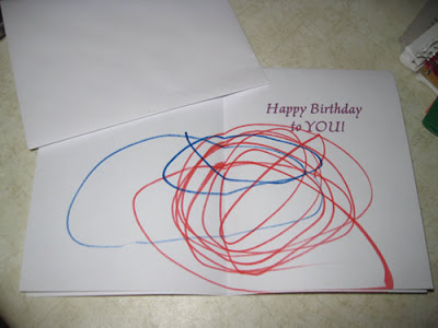 photo of birthday card decorated by Joy