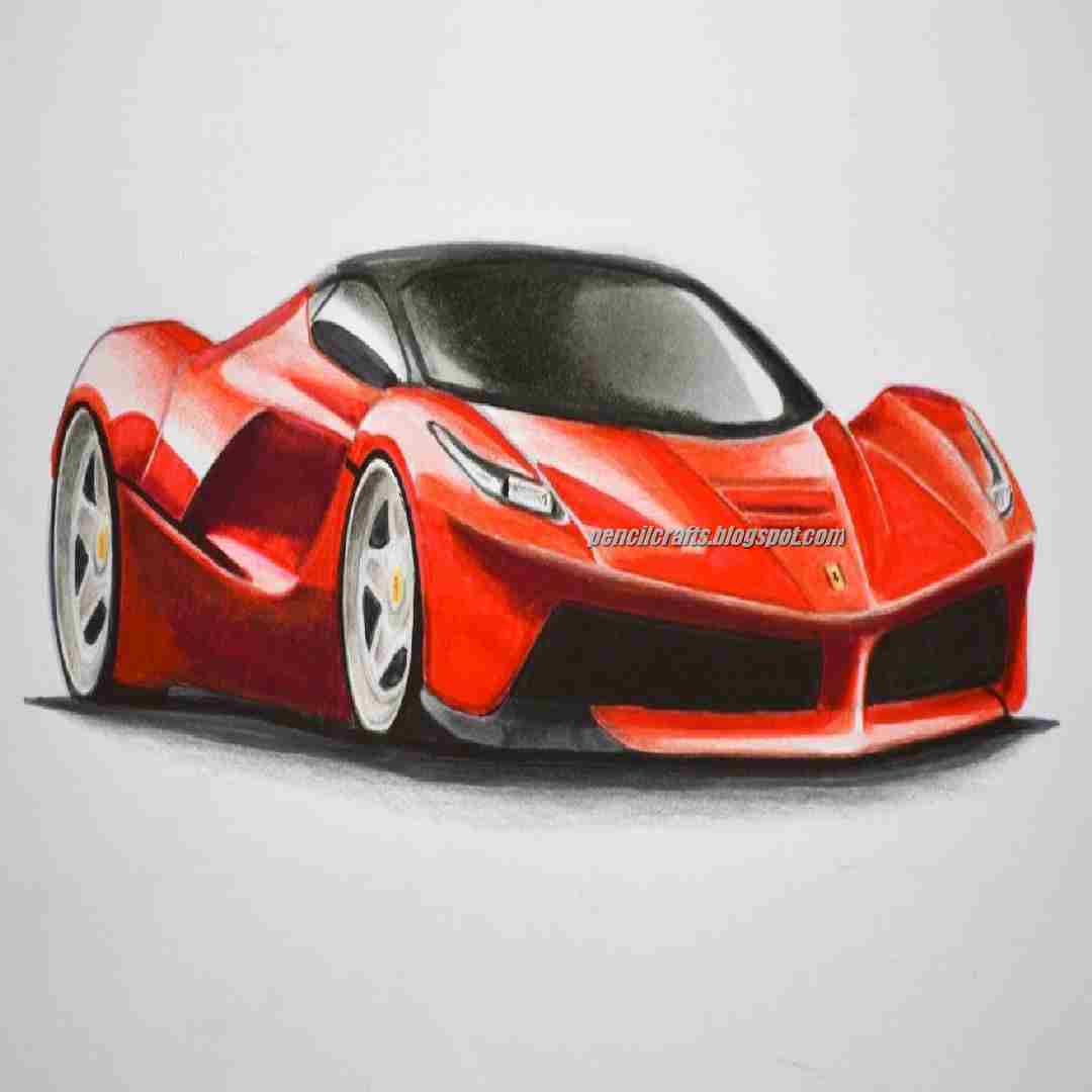 This is a Dream Car Drawing Sketch.