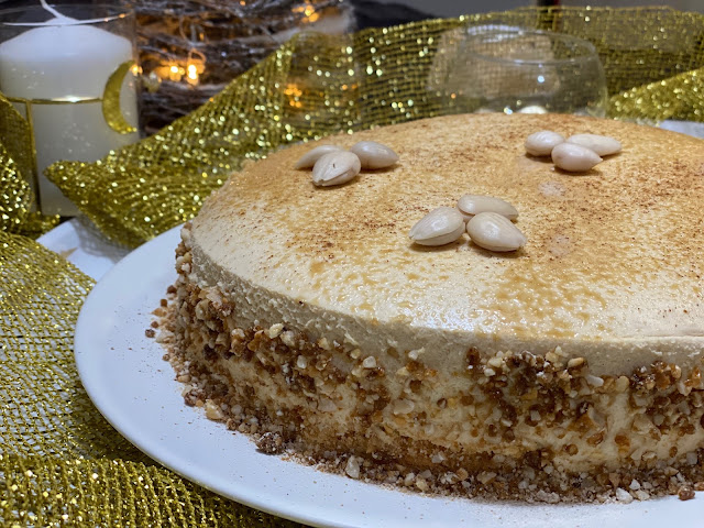 Bavaroise de turrón y gelatina de almendra para Navidad