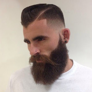 Model potongan rambut pria side apart with beard