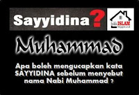 mengucapkan sayyidina sebelum nama nabi