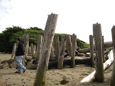 Walking through the piers