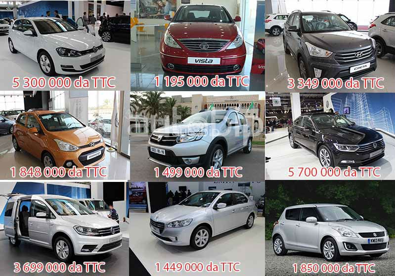 اسعار السيارات المتوفر في كل مراكز البيع في الجزائر سبتمبر 2016