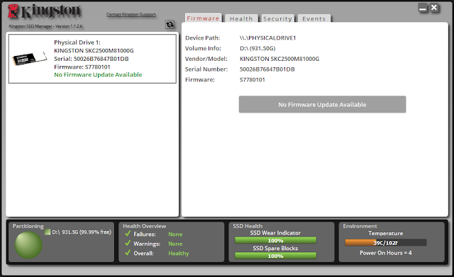 SOFTWARE KINGSTON SSD MANAGER