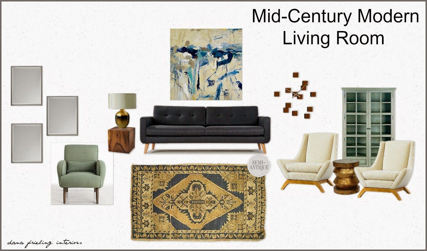 mid century modern living room furniture