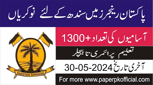 Sindh Rangers Jobs 2024 | Paperpk Jobs
