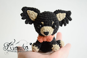 Krawka: Cute crochet dogs wedding gift - russian toy dog, free pattern by Krawka