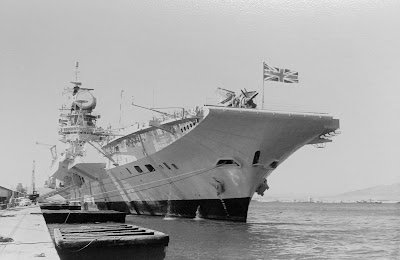 HMS Hermes moored Gibraltar