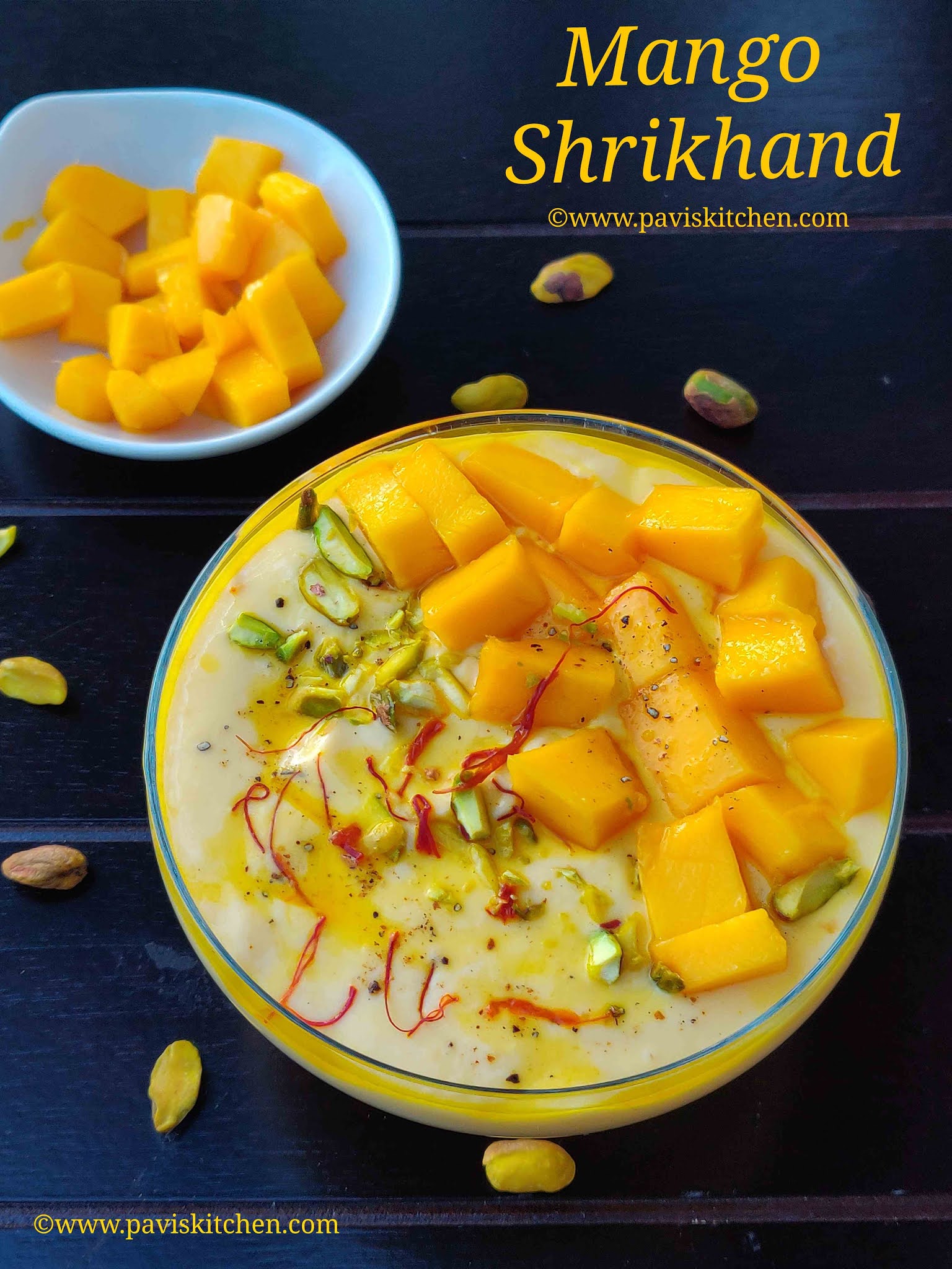 Easy mango shrikhand recipe | Instant mango shrikand | amrakhand recipe | Mango greek yogurt dessert