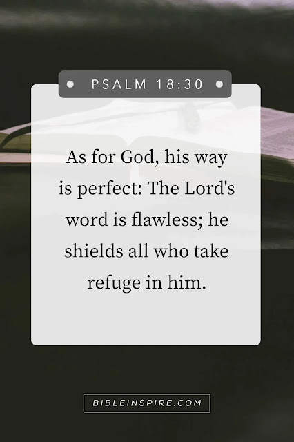 Psalm 18:30 emphasizing God's perfect way, relevant to understanding how old Abraham and Sarah were when Isaac was born through His flawless word.