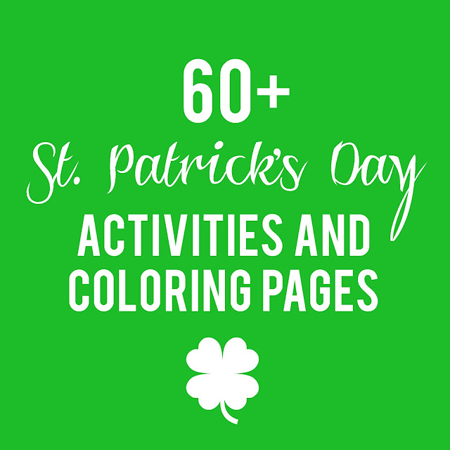 60+ St. Patrick's Day Activities and Coloring Pages--lots of kid crafts and coloring pages to keep little hands happy.