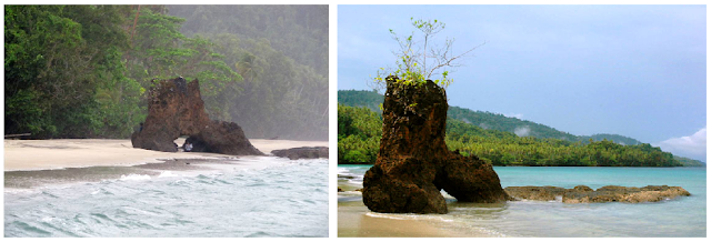 Batu Kopi ada di pesisir pantai Pulau Posiposi Batu Kopi - Wisata Pulau Morotai