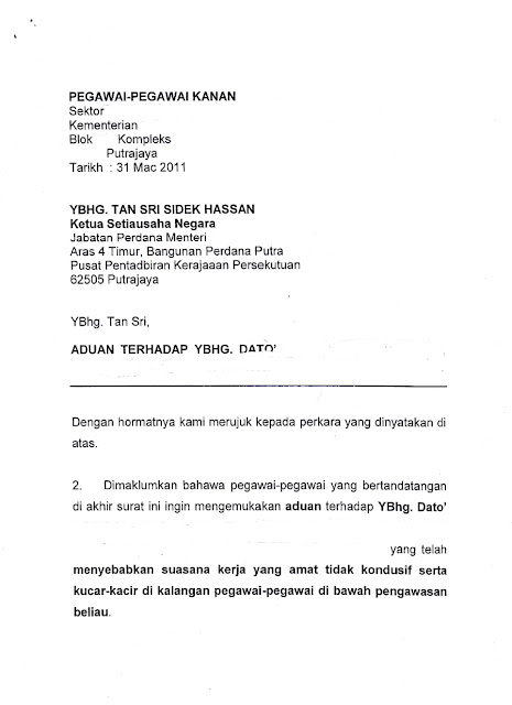 Surat Kiriman Rasmi Aduan Kantin Sekolah Kotor - Surasm