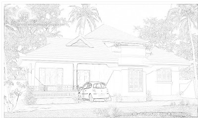 130 Square meter (1400 SqFt.) Kerala Style House Architecture - Single Floor Homes - October 2011