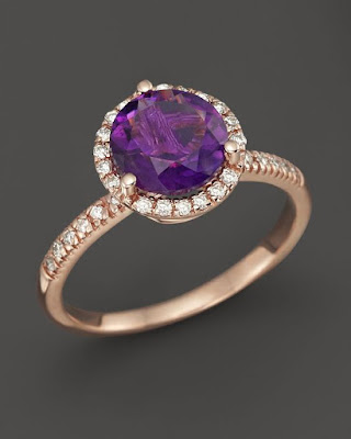 Ultraviolet gemstone engagement rings