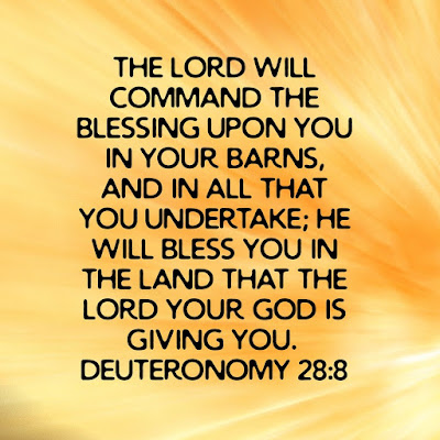 Awesome Bible Verse Of Blessings Deuteronomy 28:8