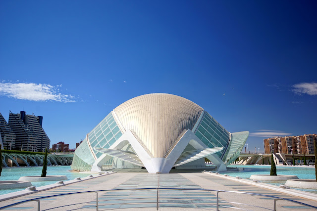 Valencia, Spain, City of arts and sciences, opera house, science museum, hemisferic