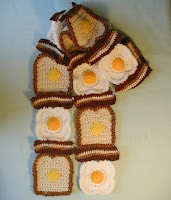 Bacon Egg Crocheted Scarf