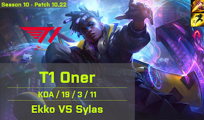 T1 Oner Ekko JG vs Sylas - KR 10.22