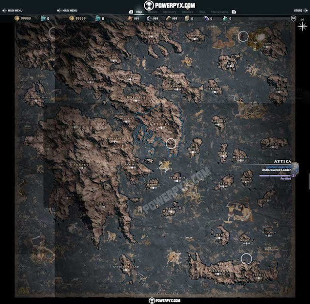 assassin's creed odyssey full map