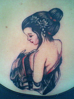 Japanese Geisha Girls Tattoos Design