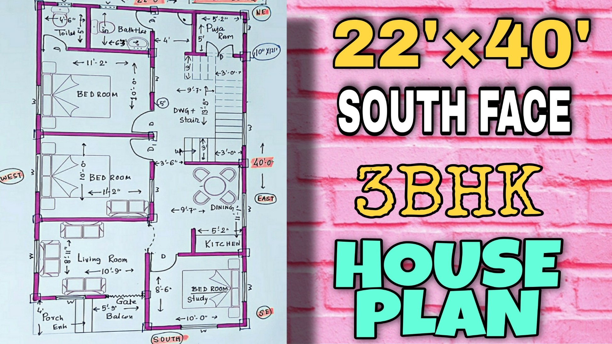 3bhk house plan