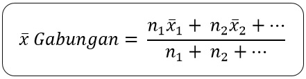 rumus rata rata gabungan