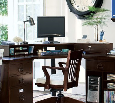 corner computer desk with hutch